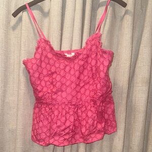 Sim & Sam Elegant Pink Lace Camisole S NWT
